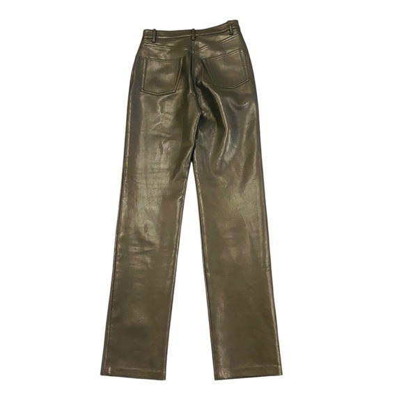 ARITZIA Wilfred Faux Leather Pants Gray - Picture 4 of 9